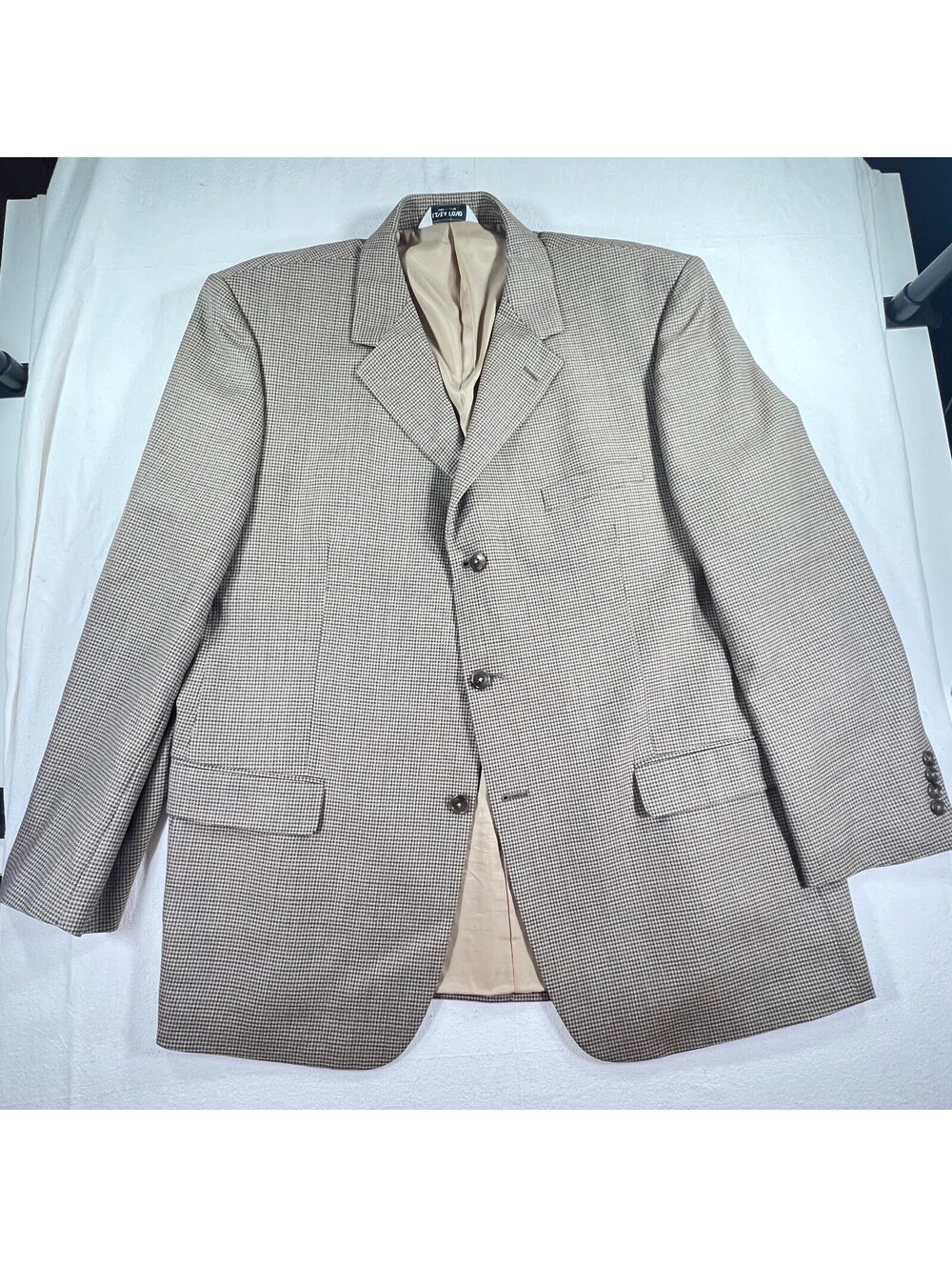 Linea Uomo Men's Sport Jacket Size 46 Regular Beige Wool Blend